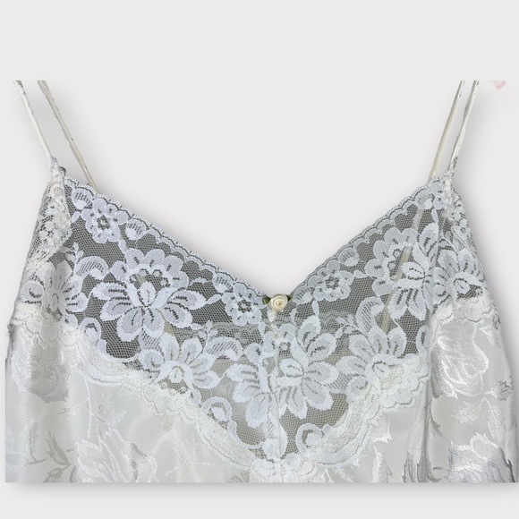 Vintage Floral Rose Lace Cami Tank Top‎ Cream w/ Measurements Impromptu Kasara - Picture 3 of 8